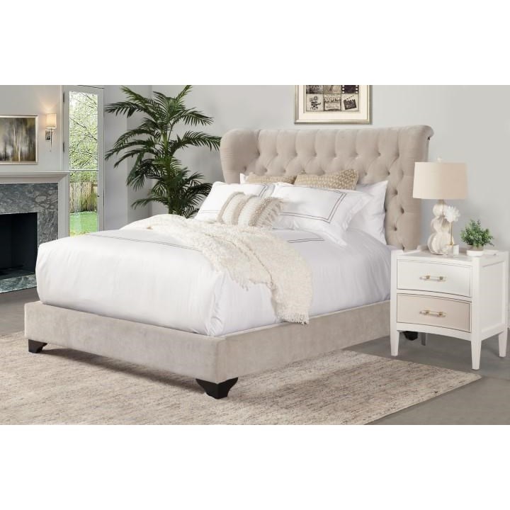 Parker Living Chloe PARKGRPBCHL9000MER King Upholstered Bed with